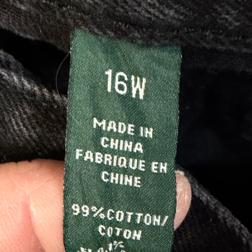 Lauren Ralph Lauren Jeans Co Womens Black Straight Leg Denim Pants Plus Size 16W - Picture 10 of 14